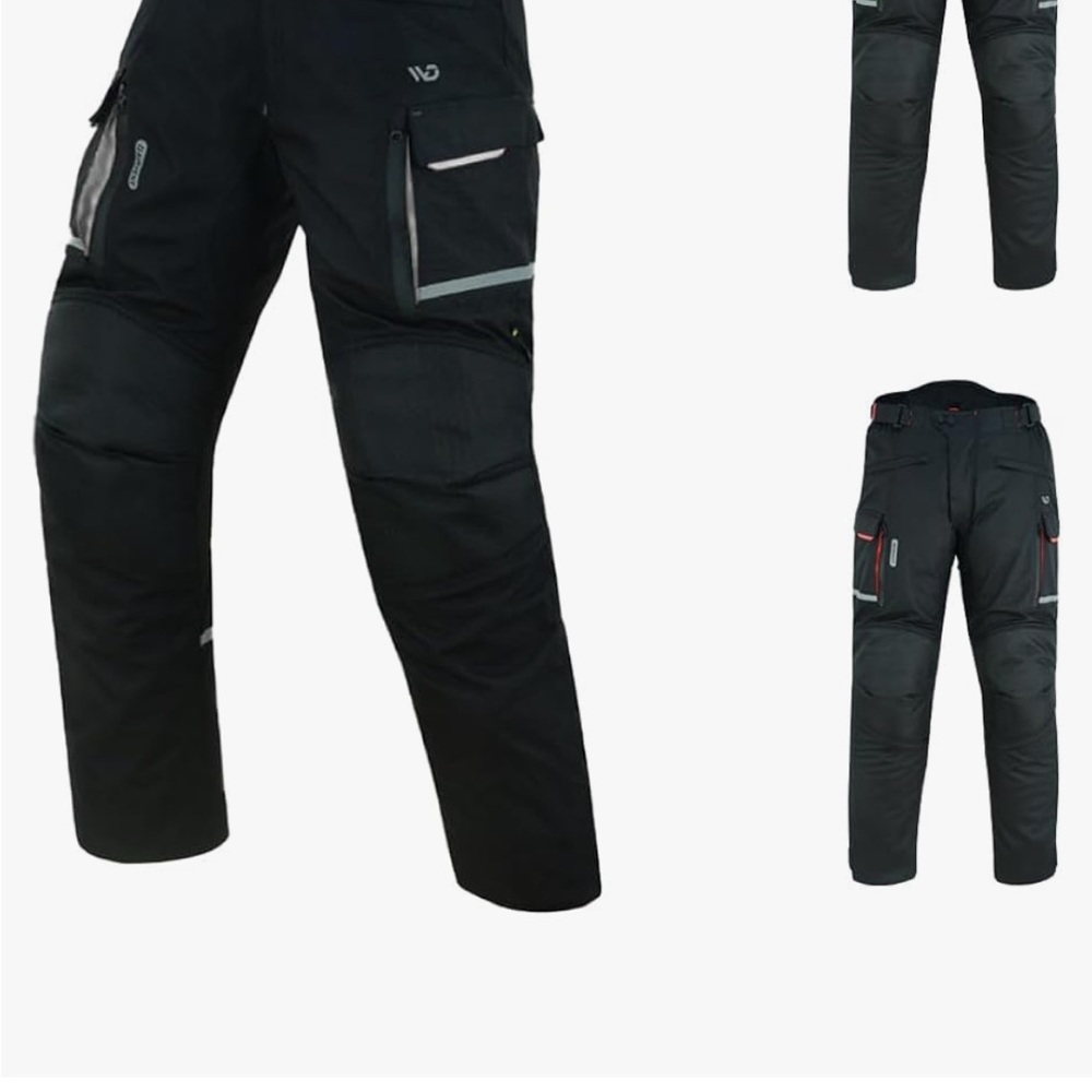 WD Rectify motorcycle riding pants 32 regular slim black- Black with Gray Trim
